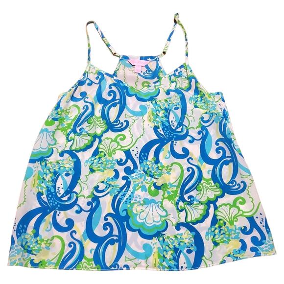 Lilly Pulitzer Dusk Racer Back Cami Tank Top in Resort White Crystal Coast S - Picture 9 of 16